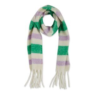 6529 Tickled Pink Women's South Plaid Fuzzy Fringe Scarf